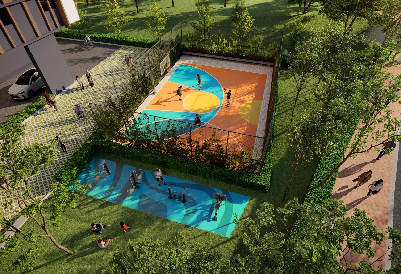 D'Evia outdoor recreation court
