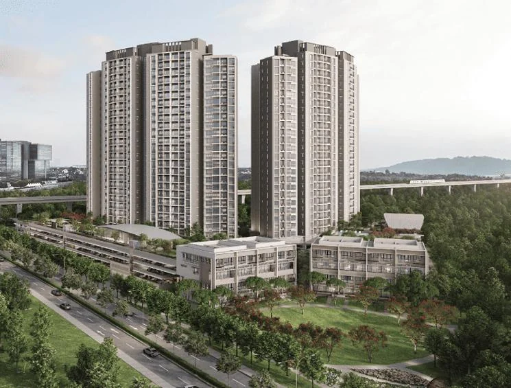 Artist’s impression of Linari residences and landscaped grounds