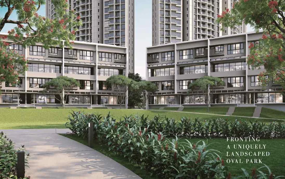 Artist impression of landscaped park and Linari residences
